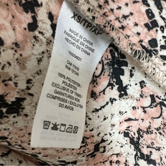 Dynamite pink snake print satin spaghetti strap tank top XS - Picture 8 of 8